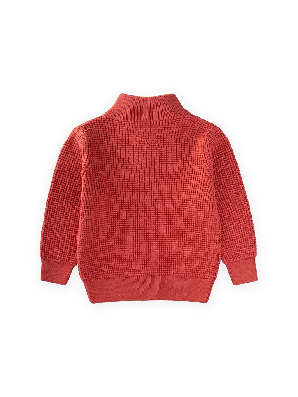 Pembe Selanik Fermuarlı Triko Hırka 2-11 Yaş Somon-1