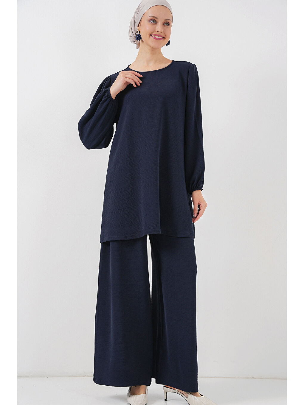 Ayrobin Tunik Pantolon Alt Üst Takım 6712 - Lacivert-3
