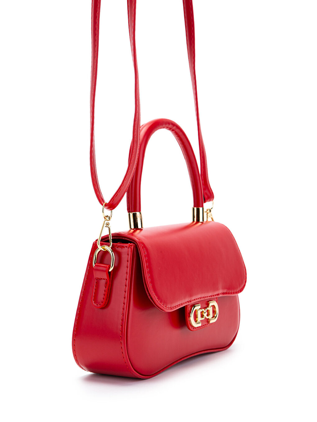 Kapaklı Baget Adel Çapraz Kadın Çanta Kırmızı-1
