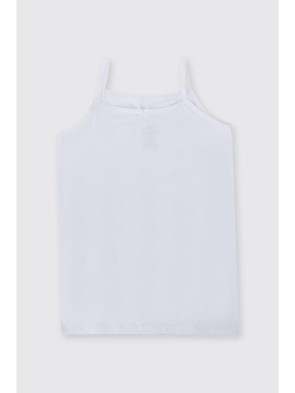 Kız Çocuk İp Askılı Beyaz 3'lü Atlet Seti-1