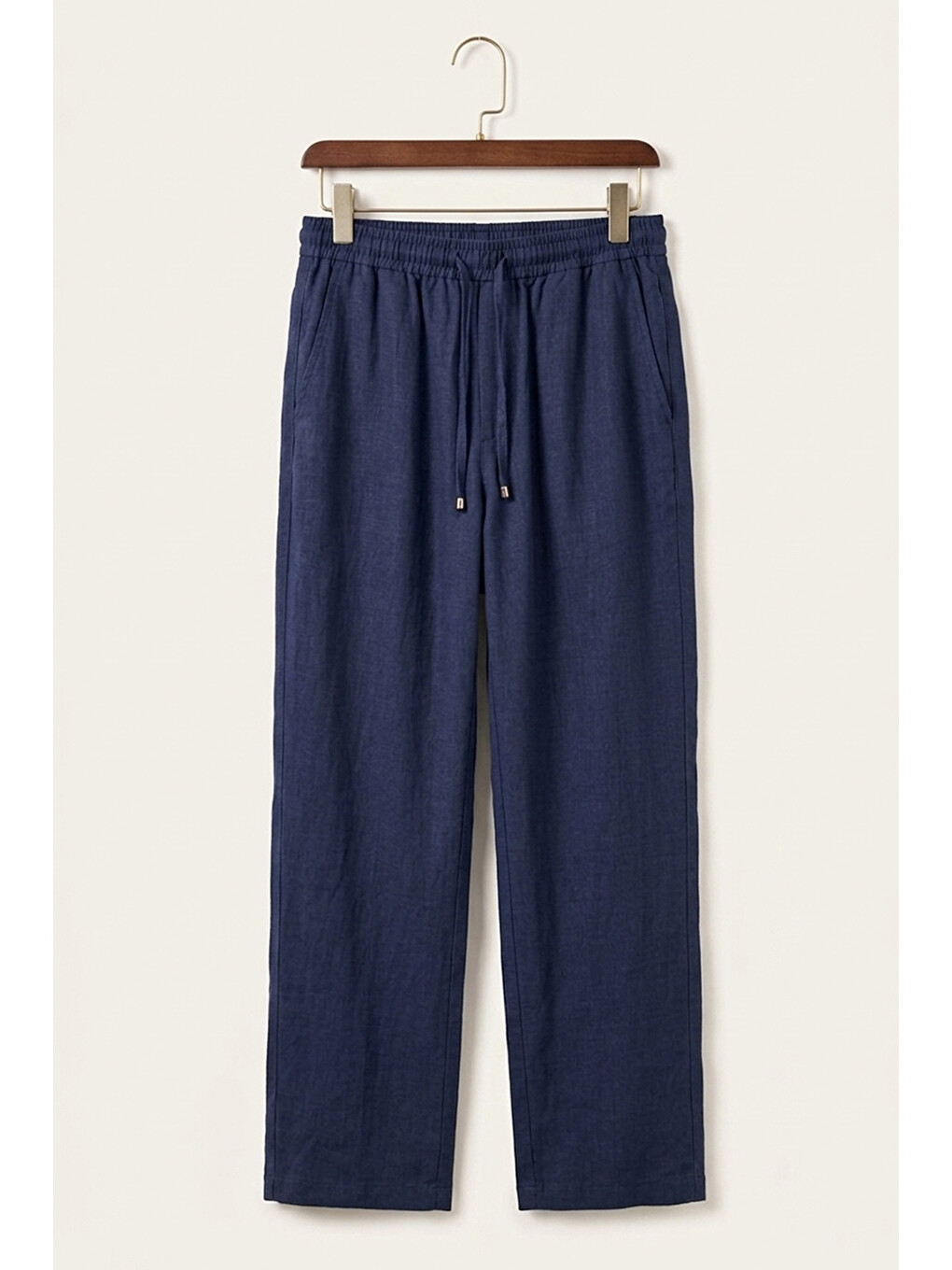 Erkek Rahat Keten Pantolon 30118 - Lacivert-2
