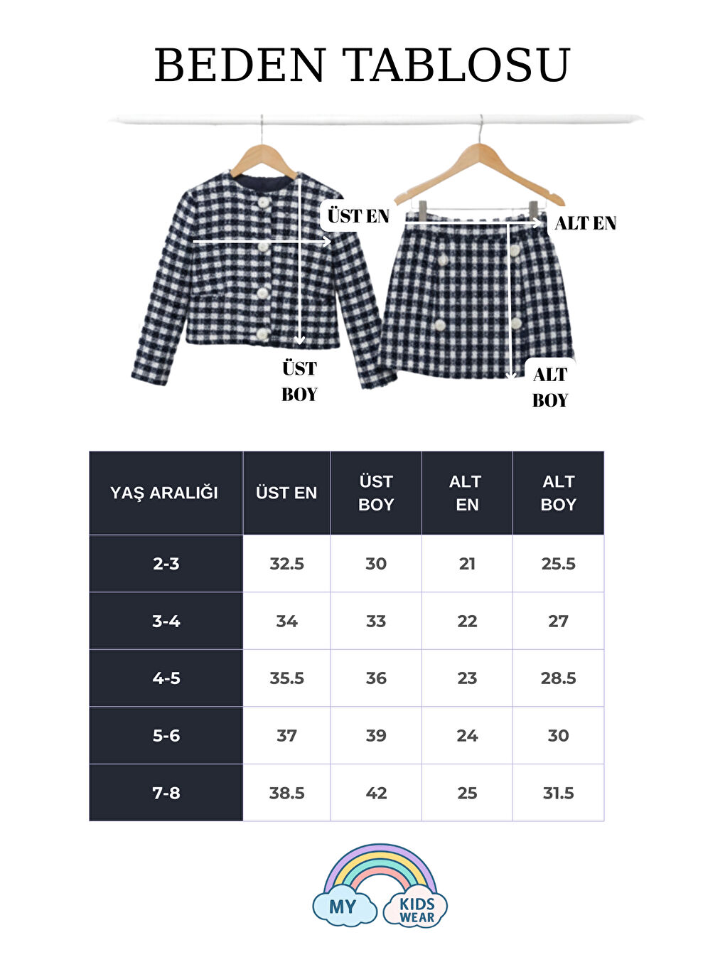 Siyah Kız Çocuk Ceketli Takım – Şort Etek İkili Set 2-8 Yaş 12305-3