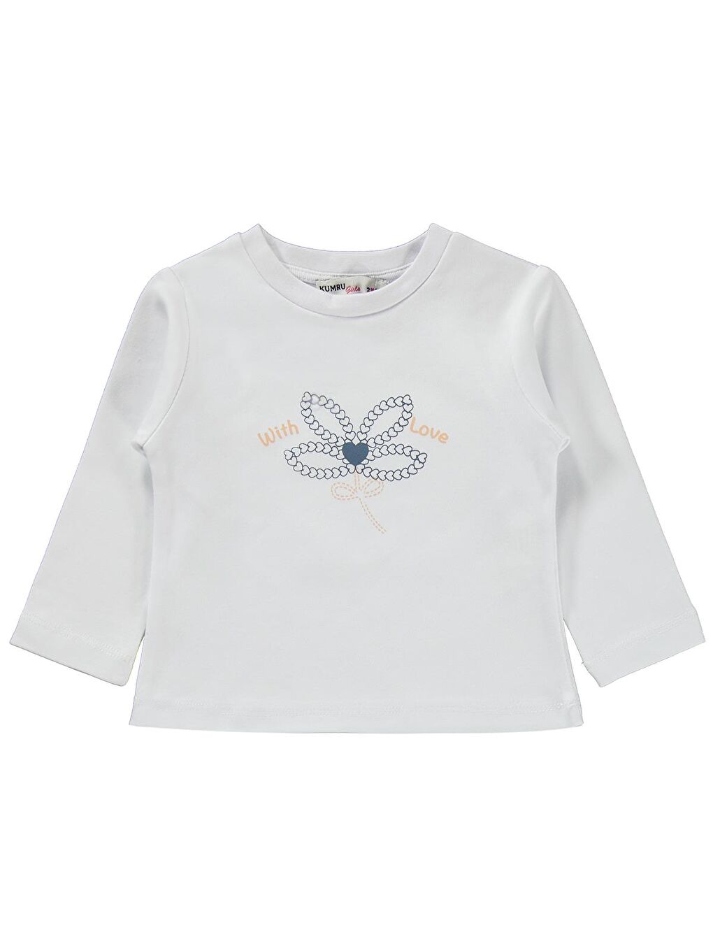 Civil Girls Nakışlı Jean Ceket Pantolon 3 Lü 2-5 Yaş Takım - Mavi 3-4 Yaş-1