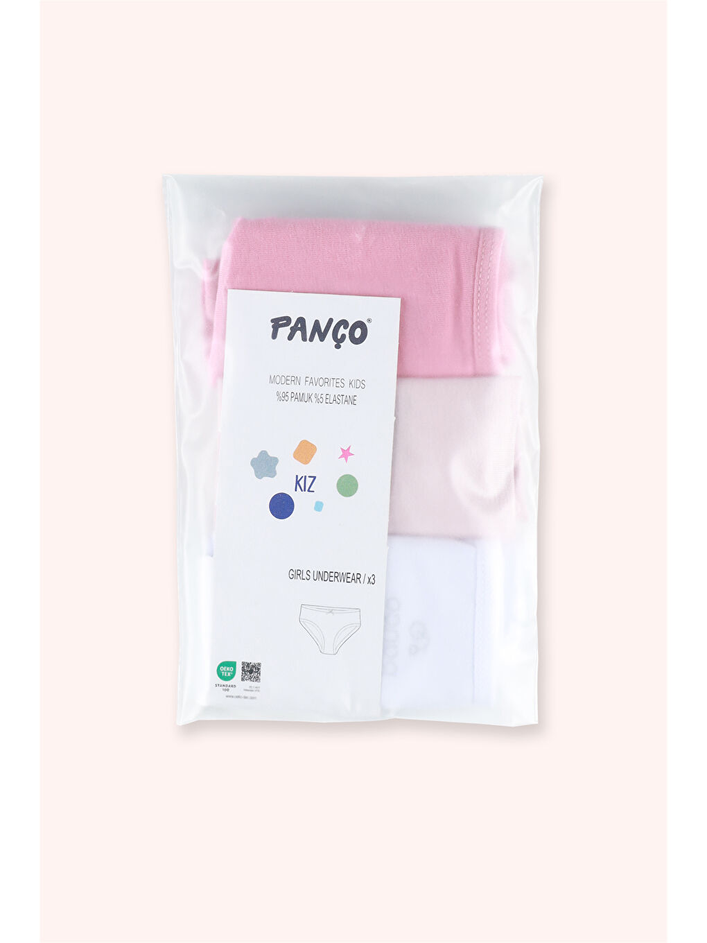 Karışık Kız Çocuk Basic 3'lü Slip Seti-1