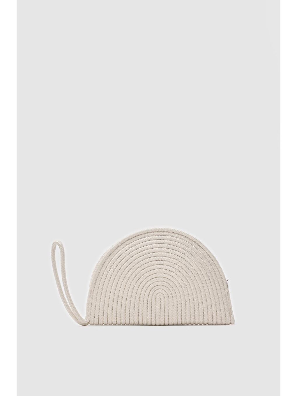 Ekru Most Hasır Clutch Çanta Krem