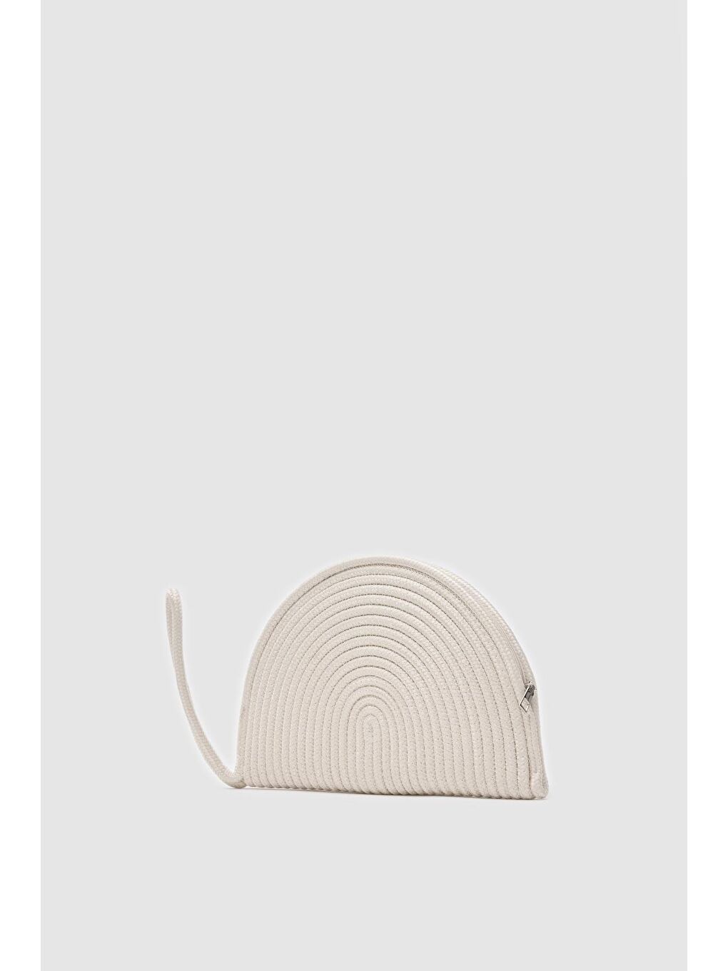 Ekru Most Hasır Clutch Çanta Krem-4