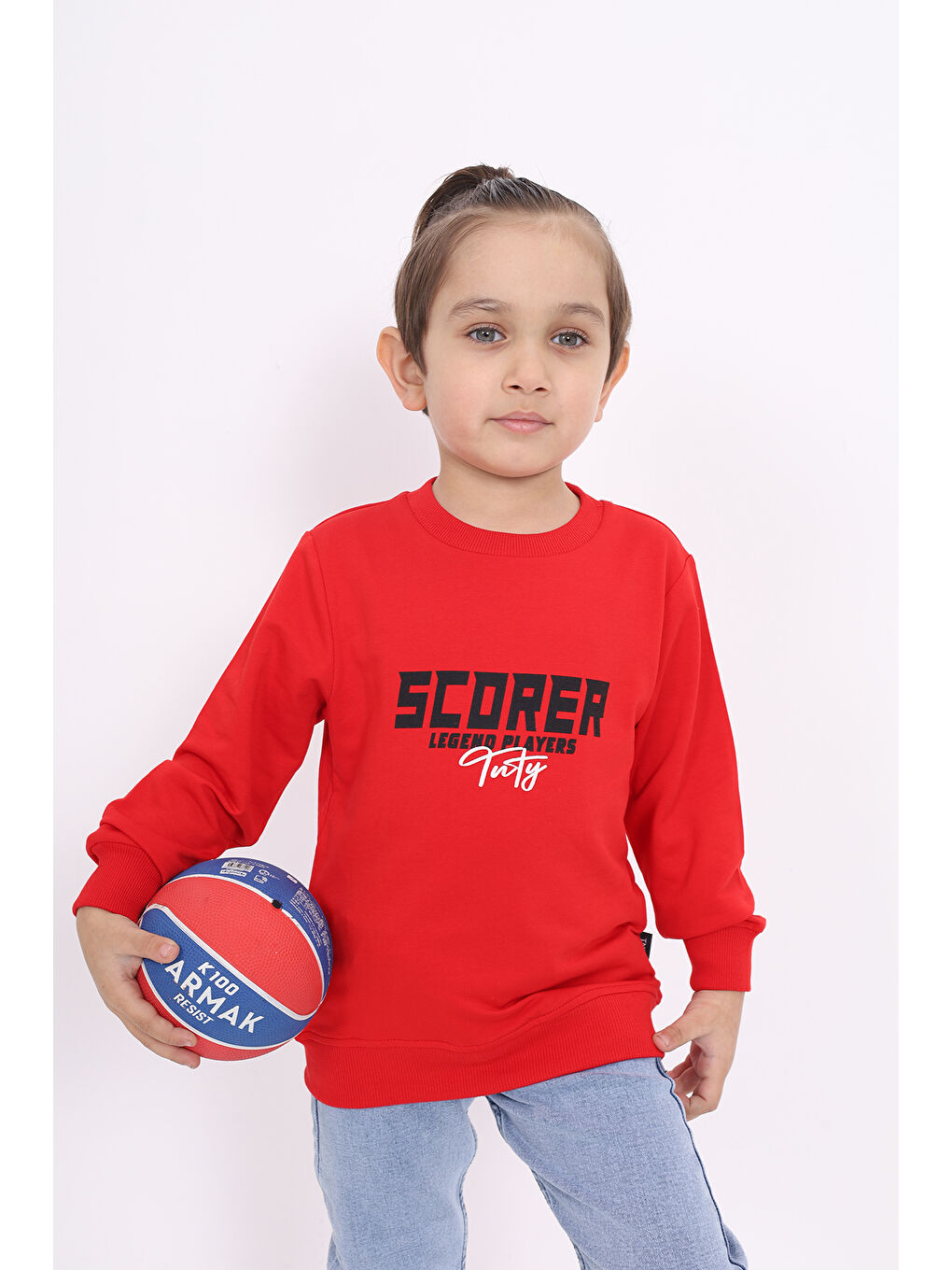 Toontoykids Kırmızı Erkek Çocuk Baskılı Sweatshirt