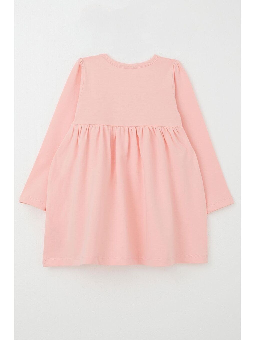 Kız Çocuk Uzun Kollu Elbise Papatya Baskılı Pembe (2-6 Yaş)-1