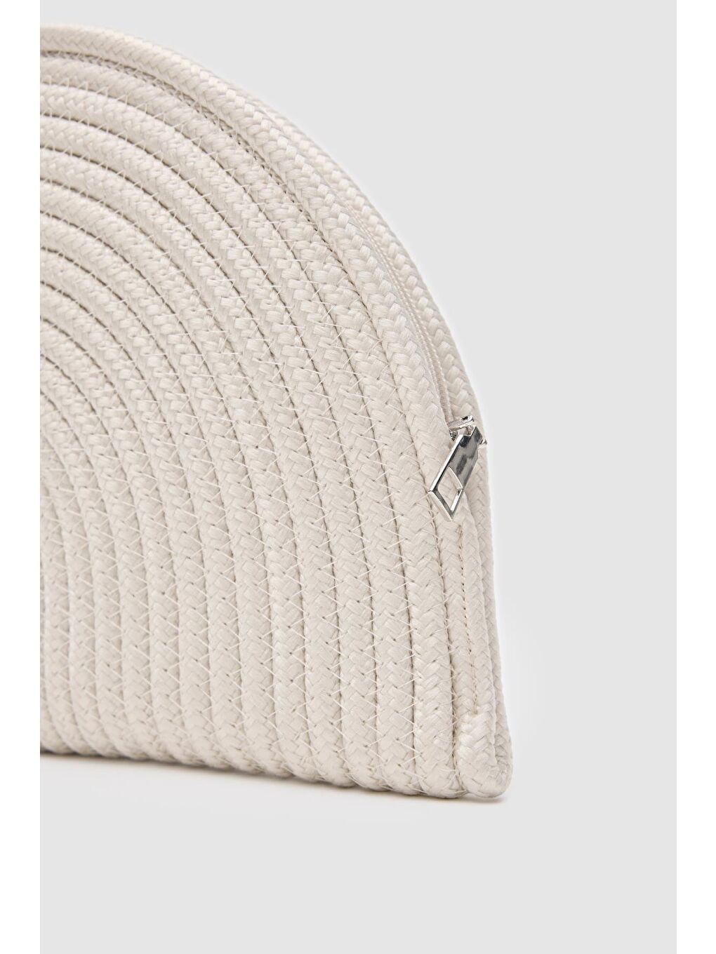 Ekru Most Hasır Clutch Çanta Krem-7
