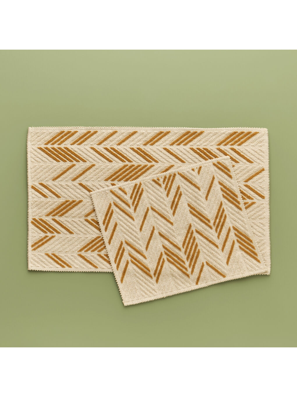 Sarı Corner Paspas Takımı Hardal (60x100 - 50x60 cm)