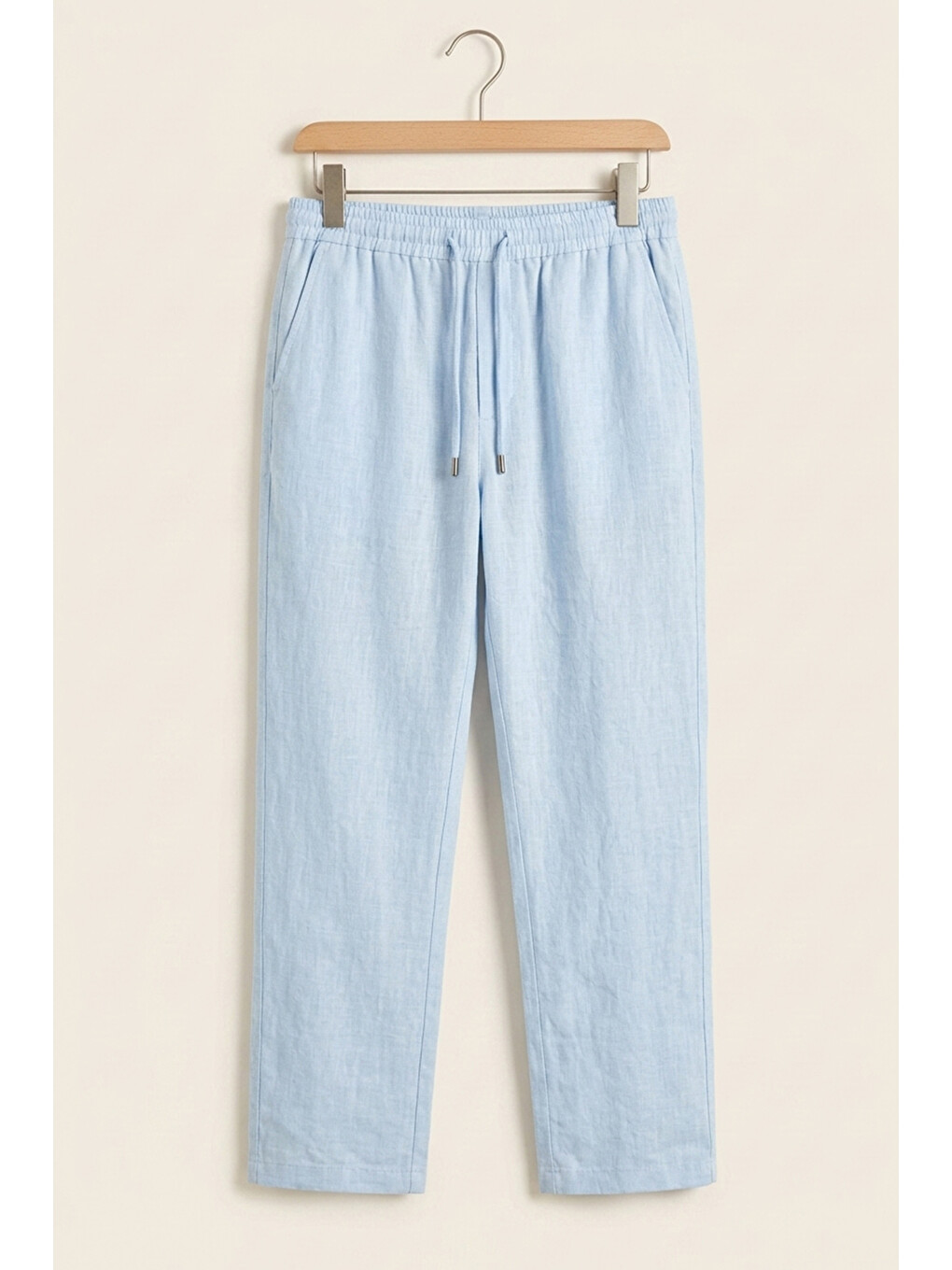 Erkek Rahat Keten Pantolon 30118 - Mavi-3