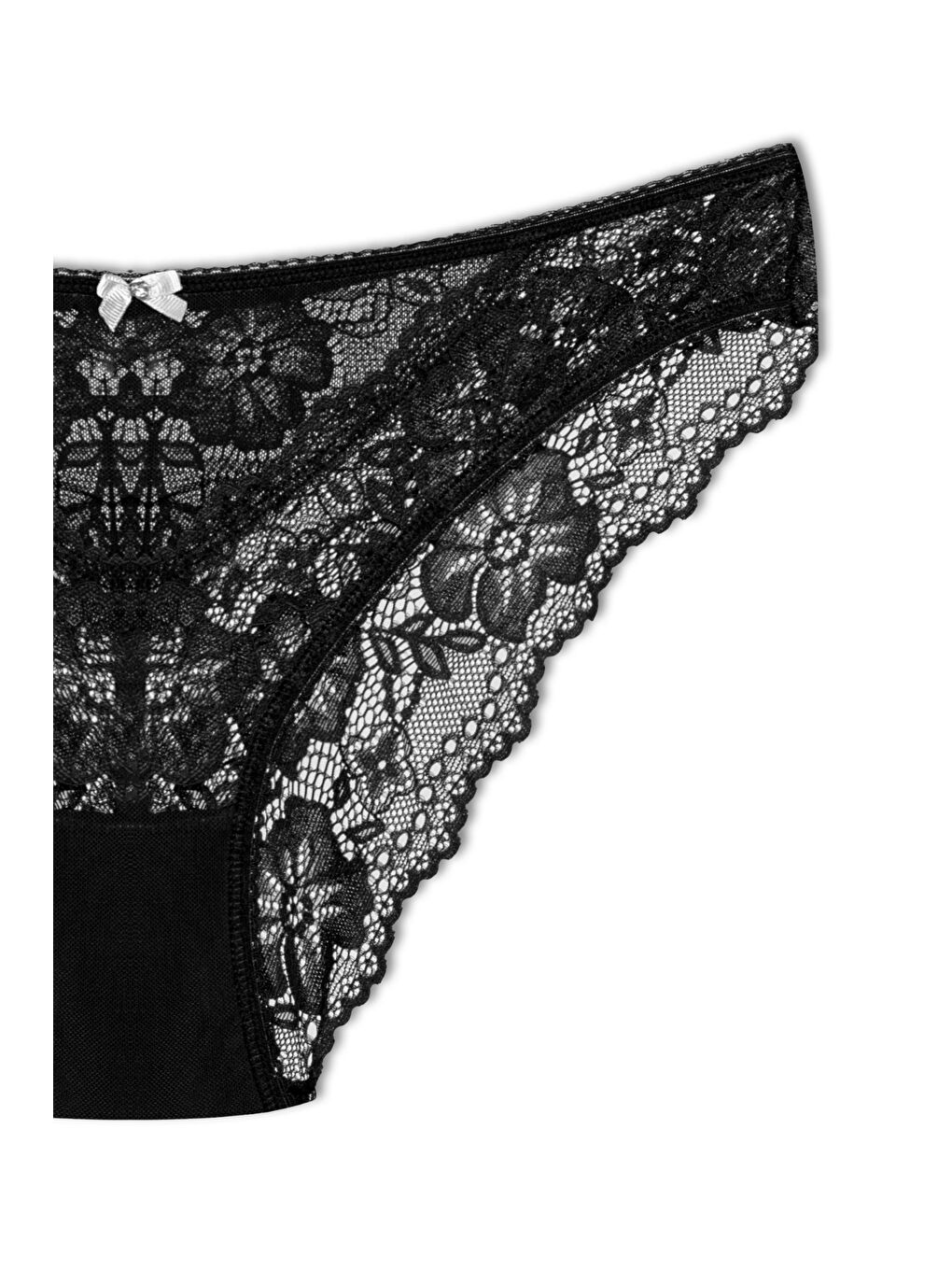Siyah Dantelli Kadın Slip Külot-2