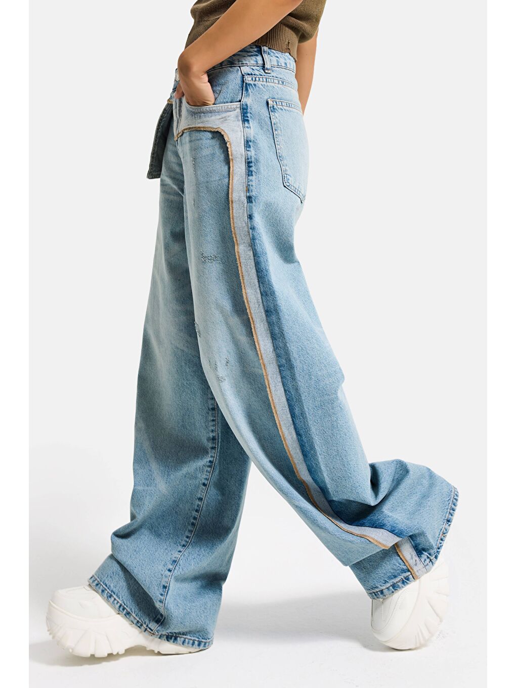 Mavi Kadın T.Kot Rengi 12s6-32 Süper Baggy Fit Özel Tasarım Denim Jean