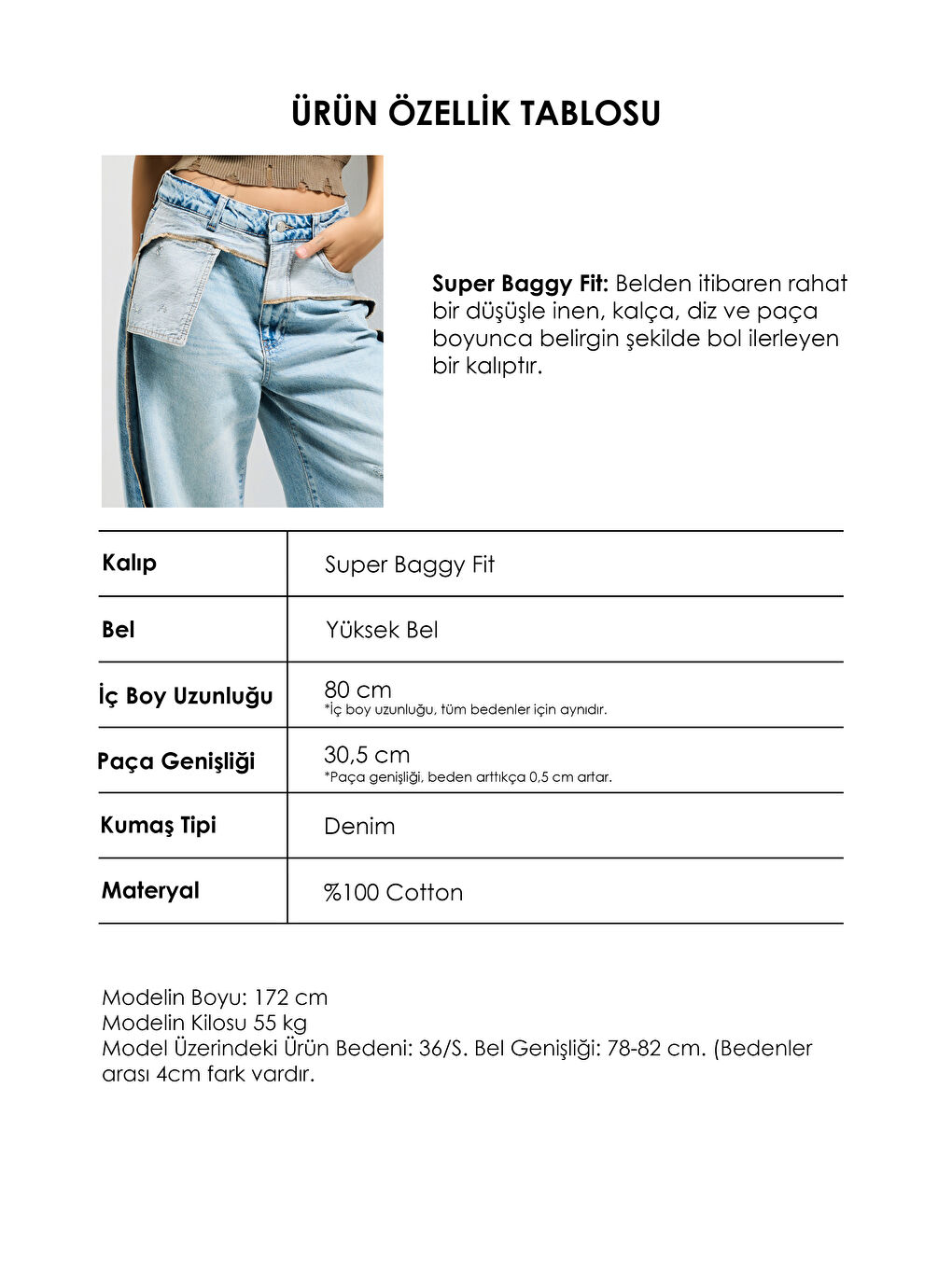 Mavi Kadın T.Kot Rengi 12s6-32 Süper Baggy Fit Özel Tasarım Denim Jean-2