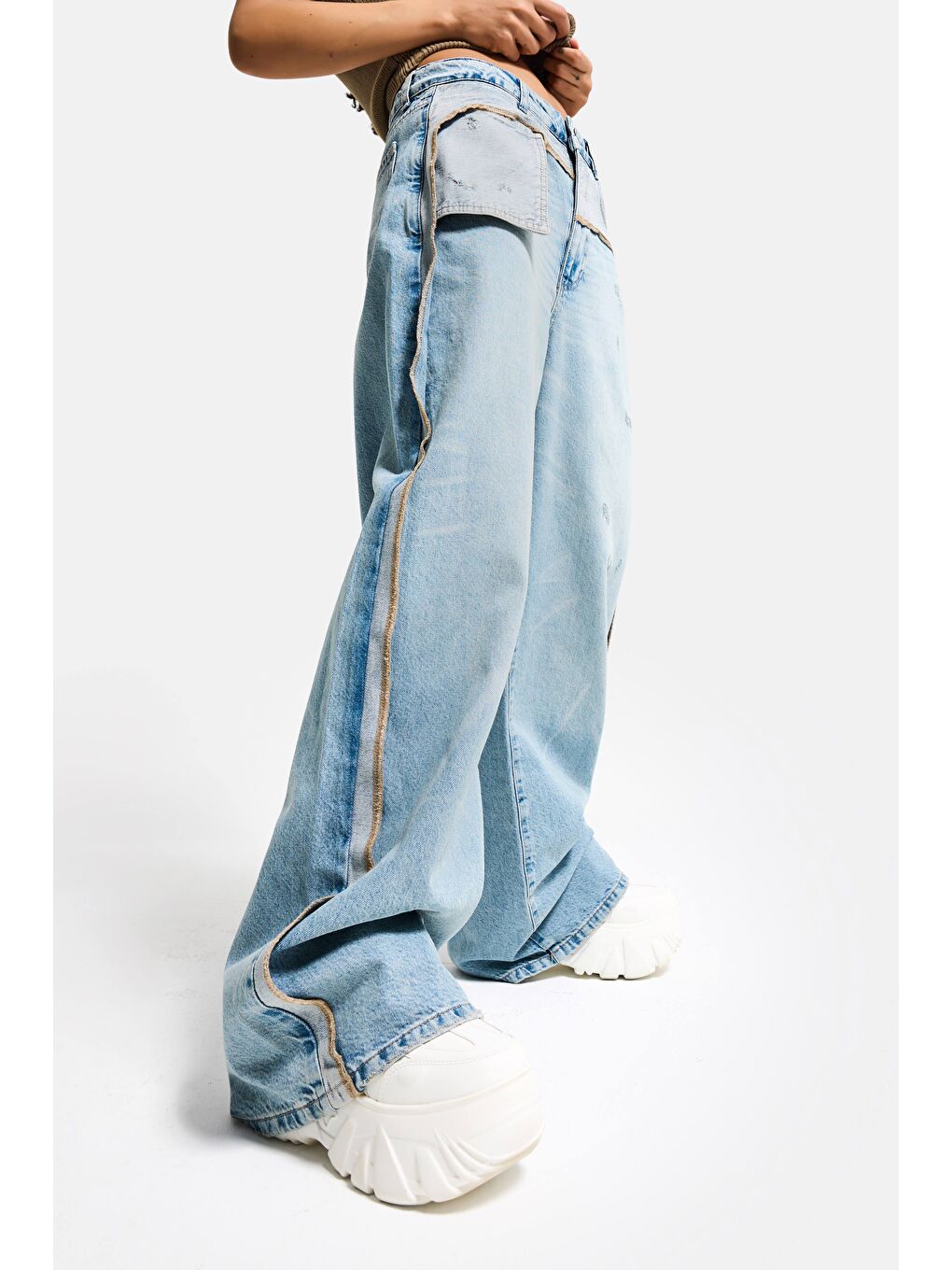 Mavi Kadın T.Kot Rengi 12s6-32 Süper Baggy Fit Özel Tasarım Denim Jean-3