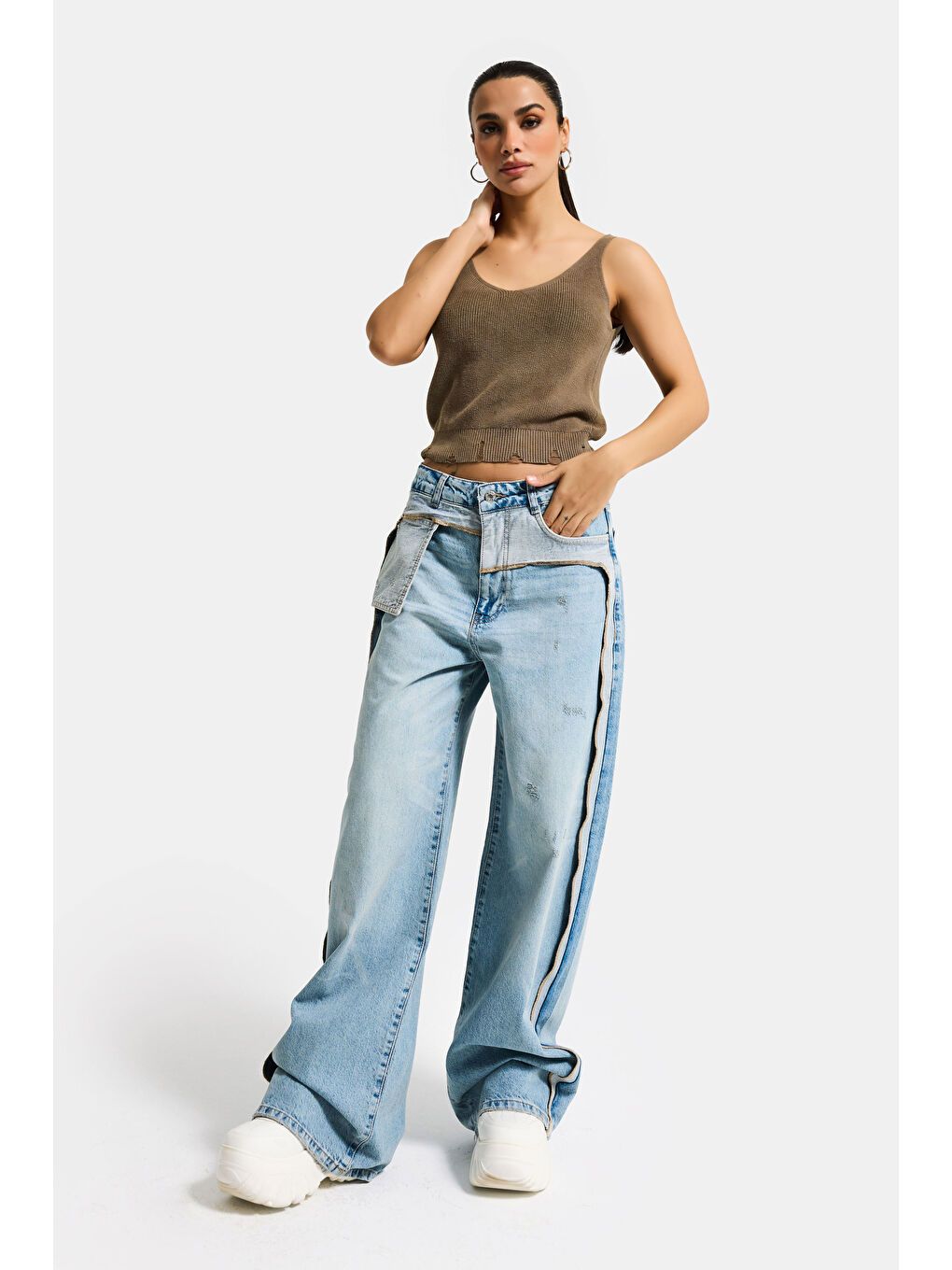 Mavi Kadın T.Kot Rengi 12s6-32 Süper Baggy Fit Özel Tasarım Denim Jean-4