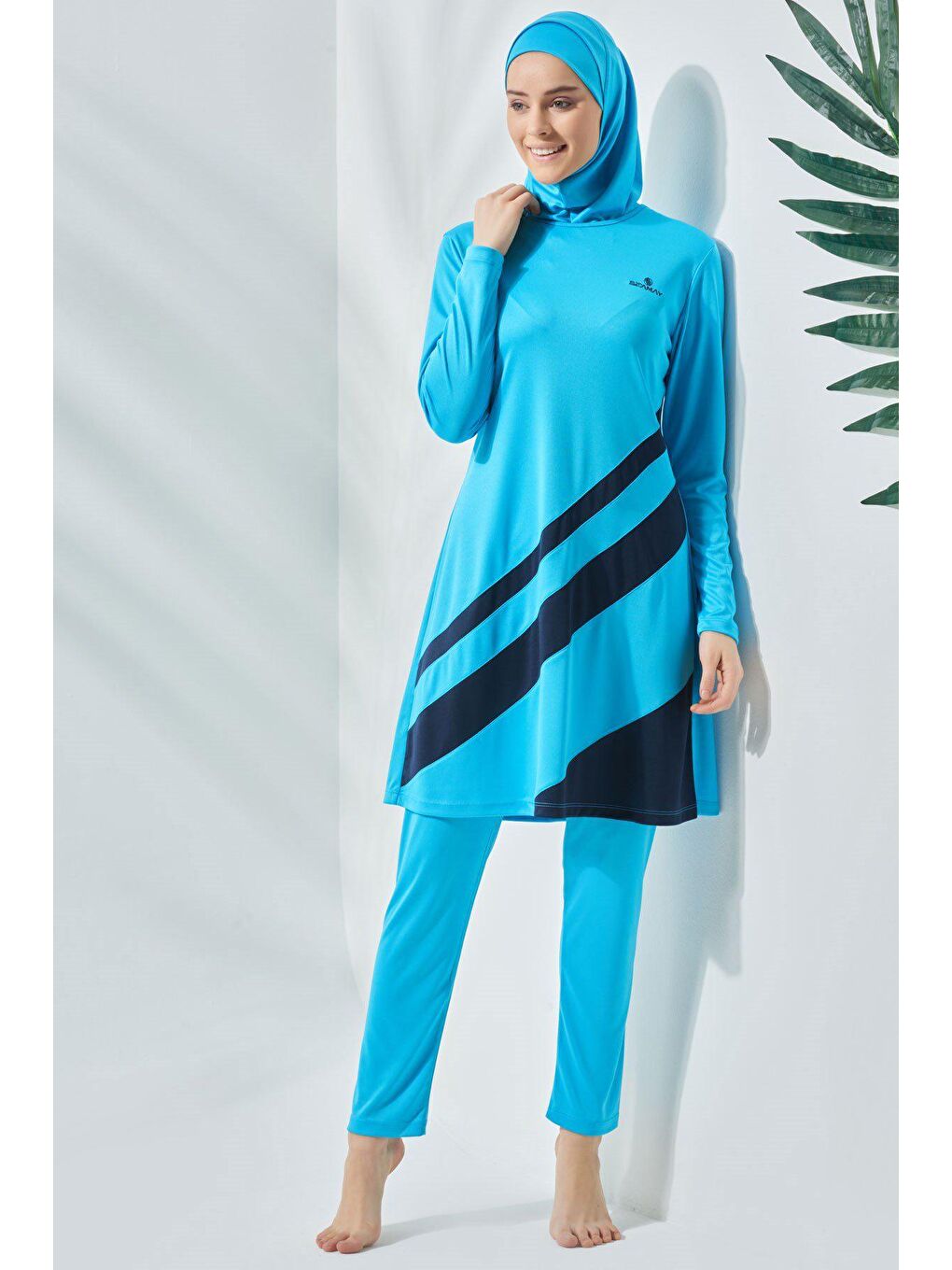 Tam Kapalı Tesettür Mayo C11020 Turkuaz-1