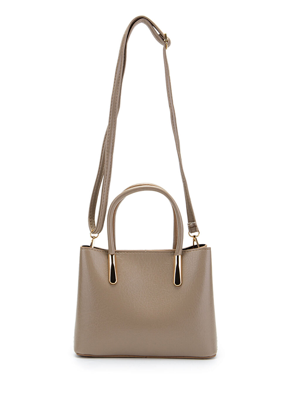 Bej Gold Detaylı Gloria El Ve Omuz Kadın Çanta Vizon-3