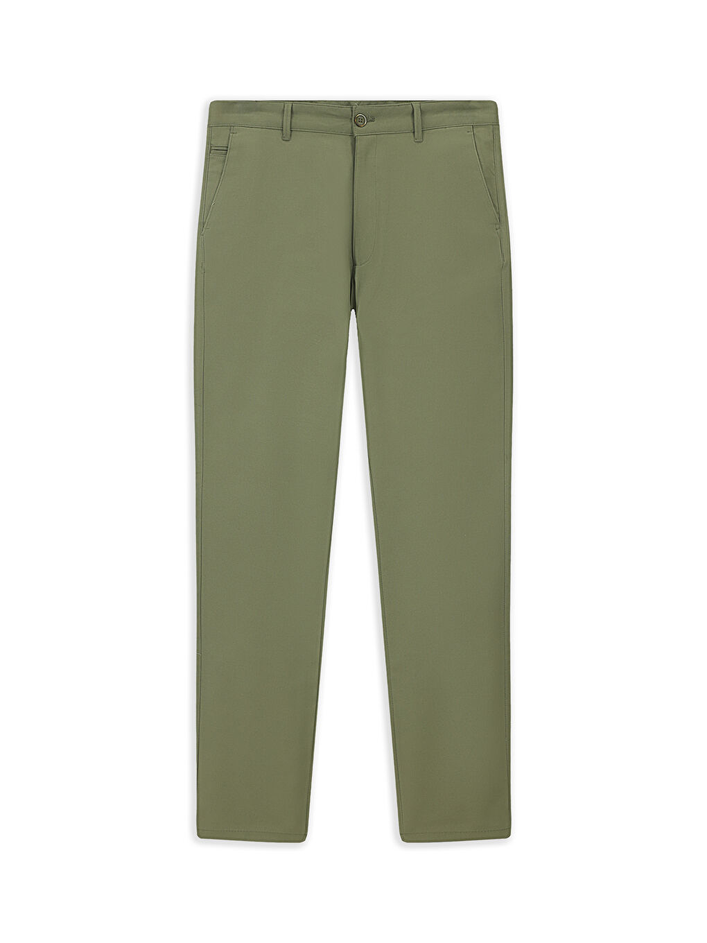 Haki Slim Fit Dar Kesim Desenli Elastanlı Kanvas / Chino Pantolon-7