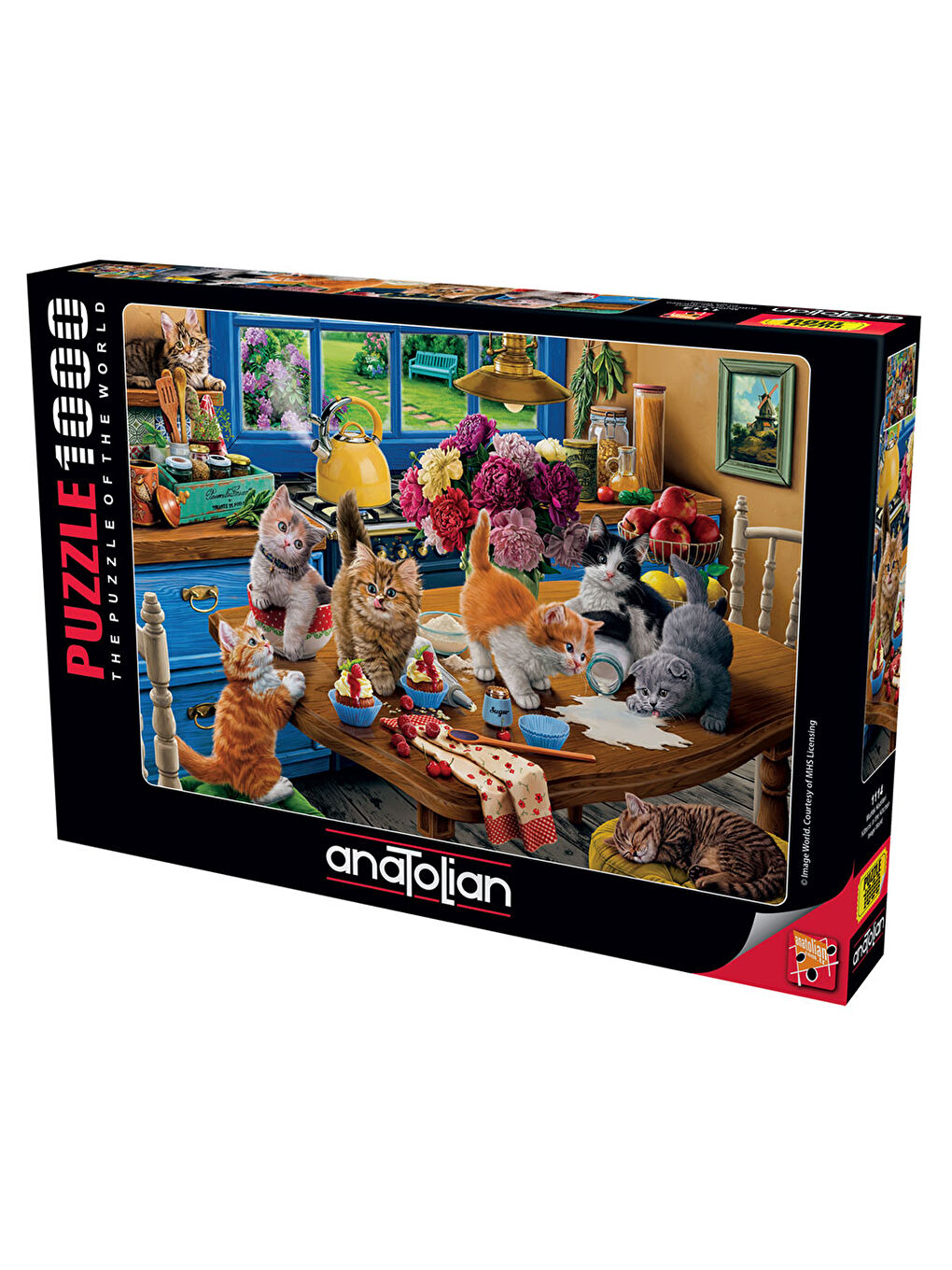 Anatolian Renksiz Puzzle 1000 Parça Mutfak Kedileri 1114