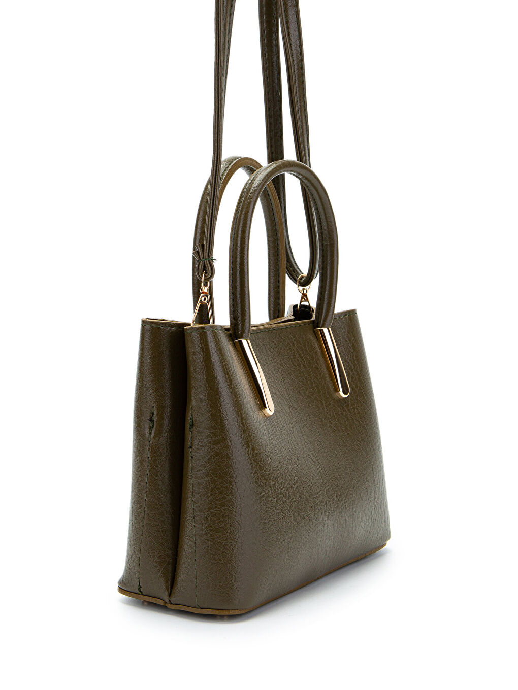 Gold Detaylı Gloria El Ve Omuz Kadın Çanta Haki-1