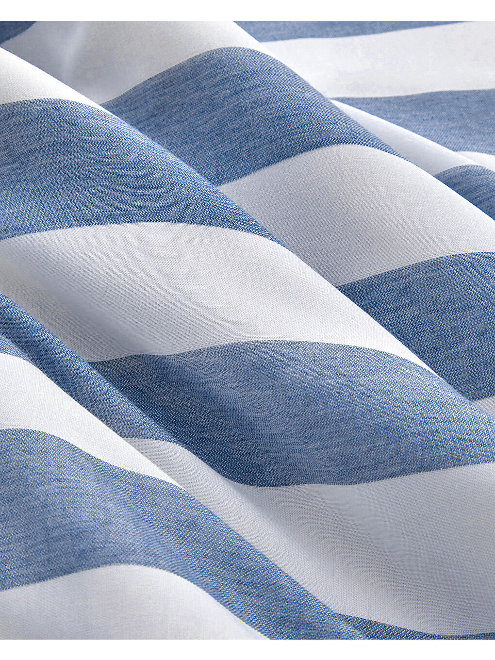 Calm Horizon İpliği Boyalı Çift Kişilik Nevresim Takımı 200x220 cm Mavi-5