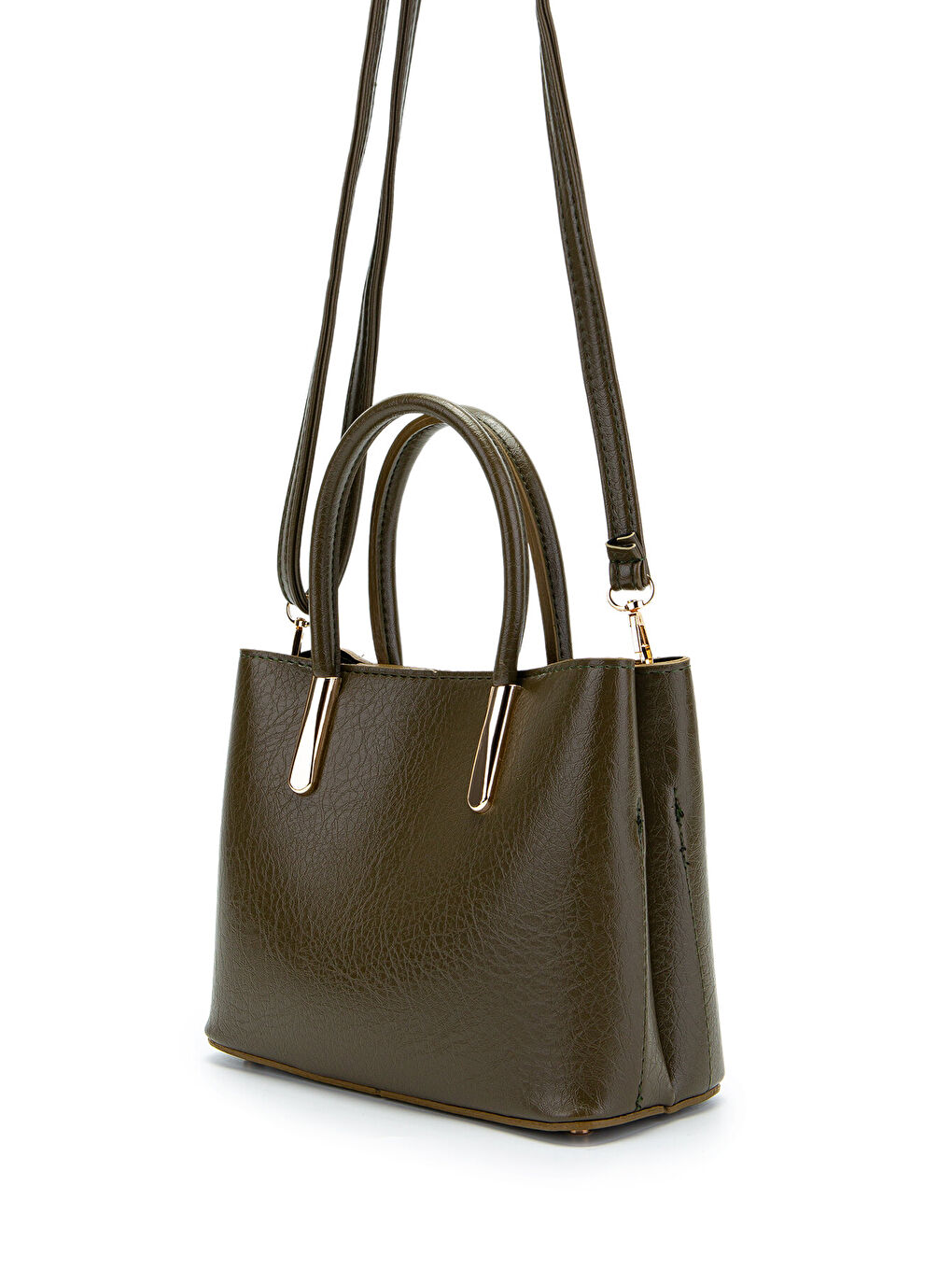 Gold Detaylı Gloria El Ve Omuz Kadın Çanta Haki-2