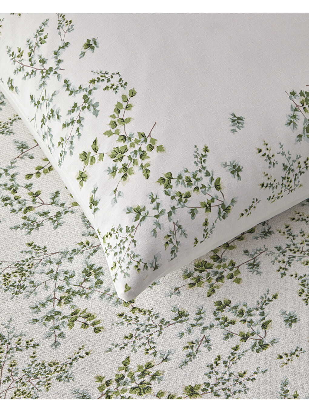Natur Baskılı Tek Kişilik Pike Takımı 150x220 cm Yeşil-2