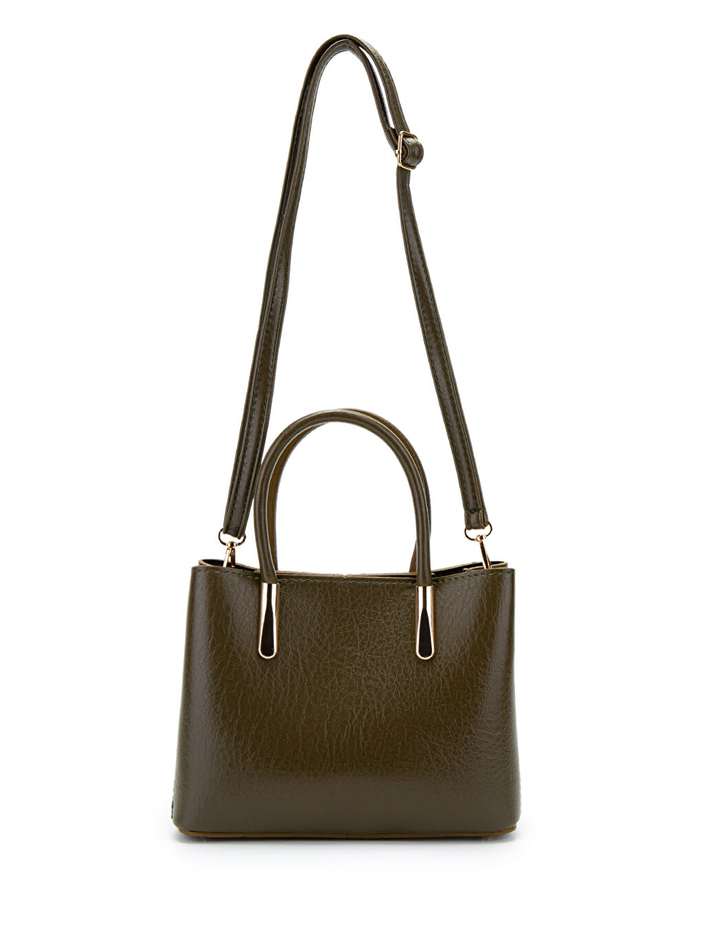 Gold Detaylı Gloria El Ve Omuz Kadın Çanta Haki-3