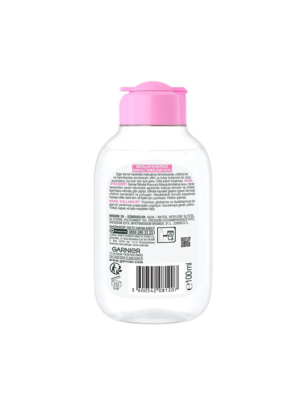 GARNIER Şeffaf Micellar Kusursuz Makyaj Temizleme Suyu 100 ml - 1