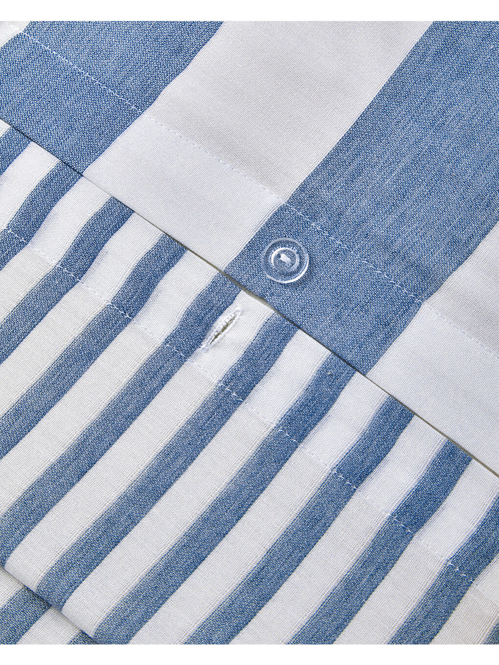 Calm Horizon İpliği Boyalı Çift Kişilik Nevresim Takımı 200x220 cm Mavi-6