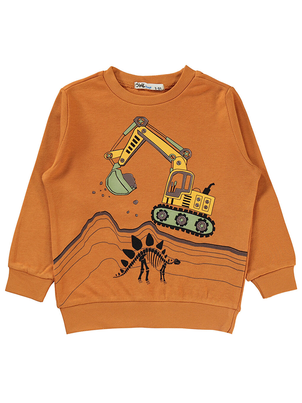 Civil Turuncu Boys Erkek Çocuk Sweatshirt 2-5 Yaş Koyu Oranj