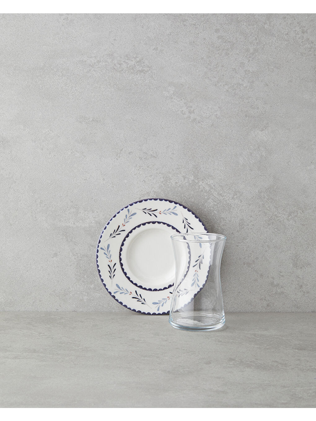 Lunessa Porselen 12 Parça 6 Kişilik Çay Seti 165 ml Mavi-1