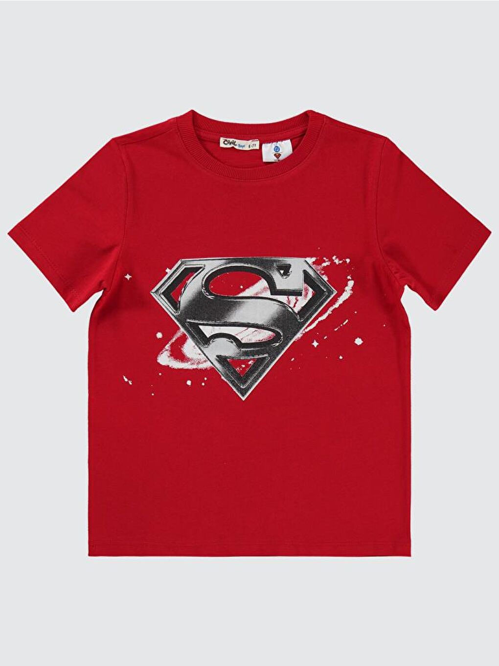 Süperman Logolu 10-13 Yaş Tişört - Kırmızı11-12 Yaş