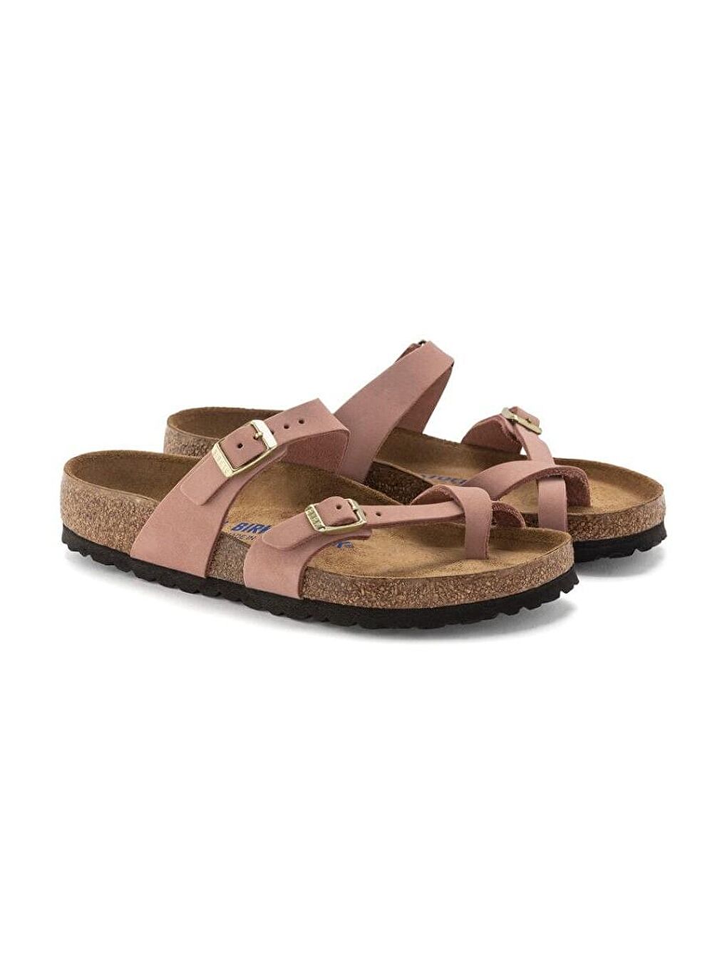Mayari Soft Footbed Nubuck Leather Kadın Pembe Terlik-2