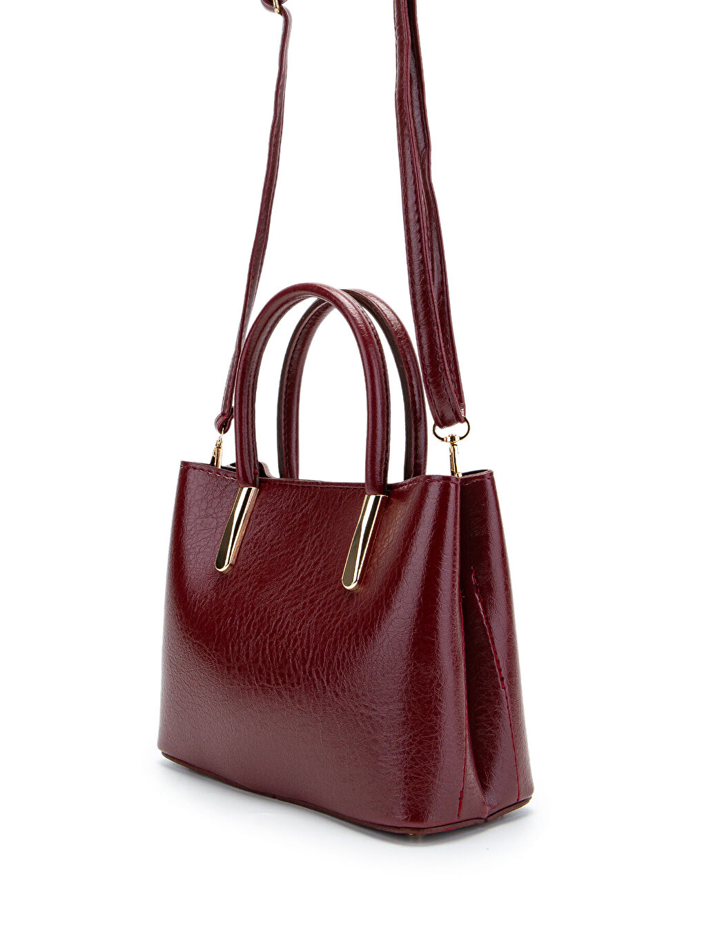 Gold Detaylı Gloria El Ve Omuz Kadın Çanta Bordo-2