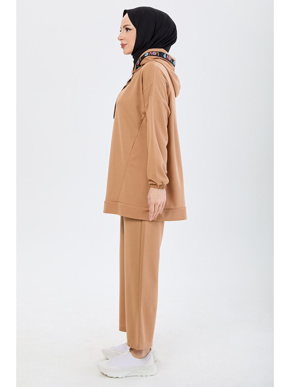 Orta Bej Tunik Kadın Pantolon - 11056-2
