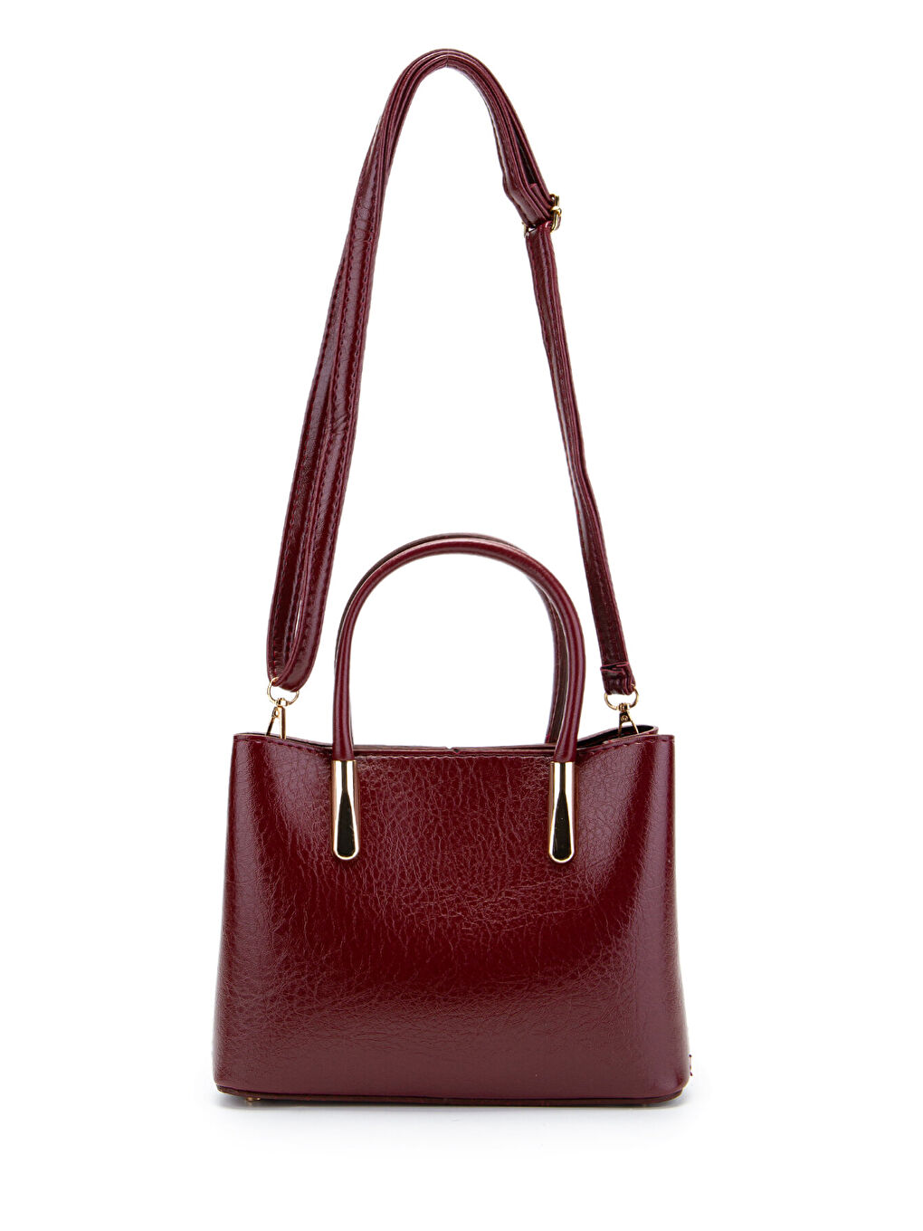 Gold Detaylı Gloria El Ve Omuz Kadın Çanta Bordo-3