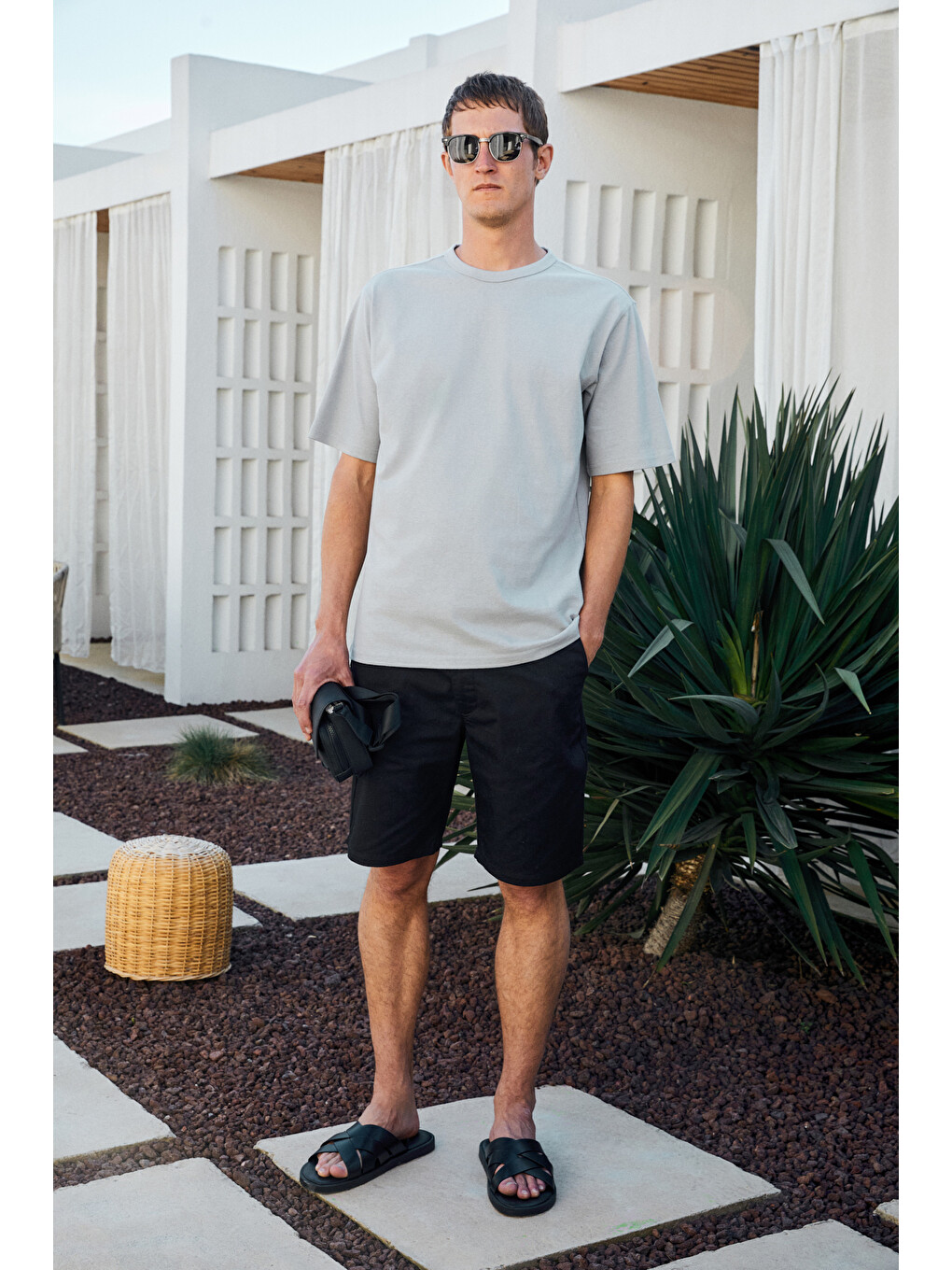 Catwalk Erkek %100 Pamuk Regular Fit Gri T-shirt-1