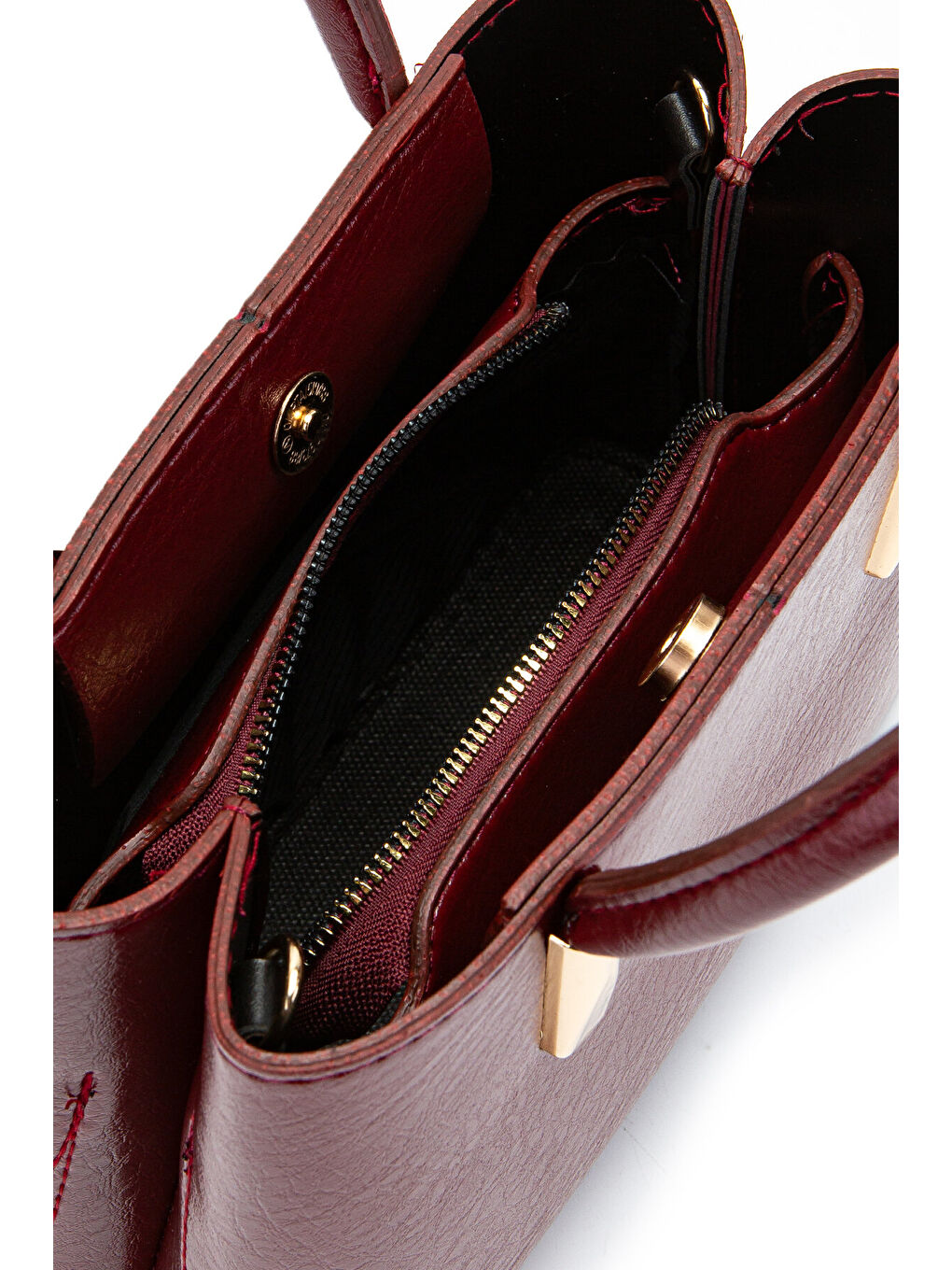 Gold Detaylı Gloria El Ve Omuz Kadın Çanta Bordo-4