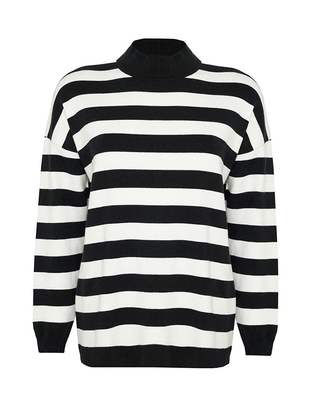 Çizgili Triko Takım 24Kd4213 Siyah-4