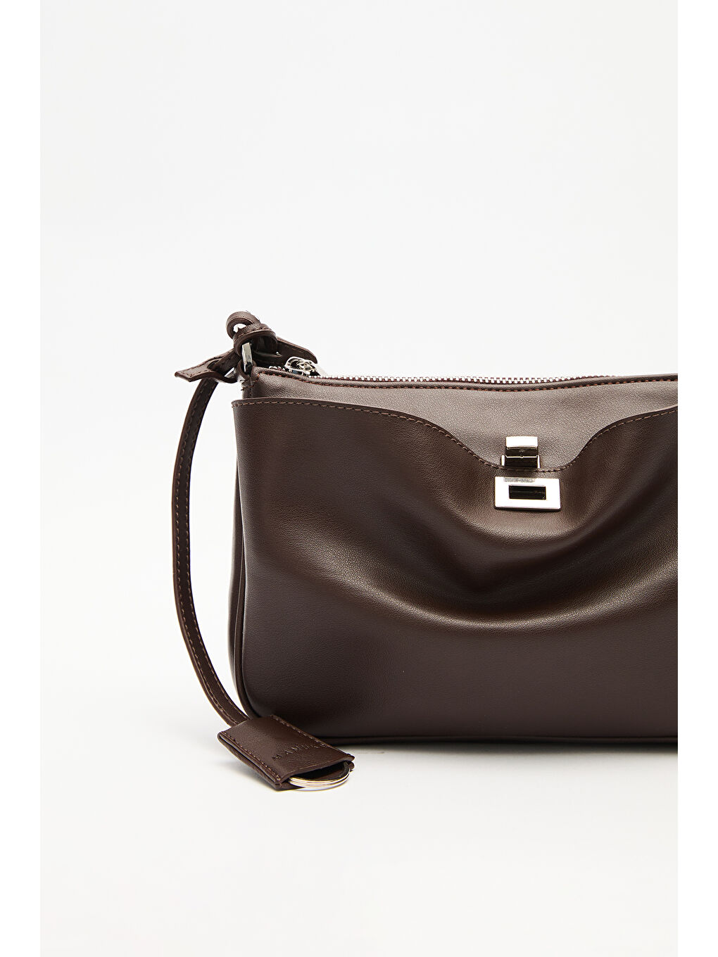 Kahverengi Arte Mini Baget Çanta Acı Kahve-1