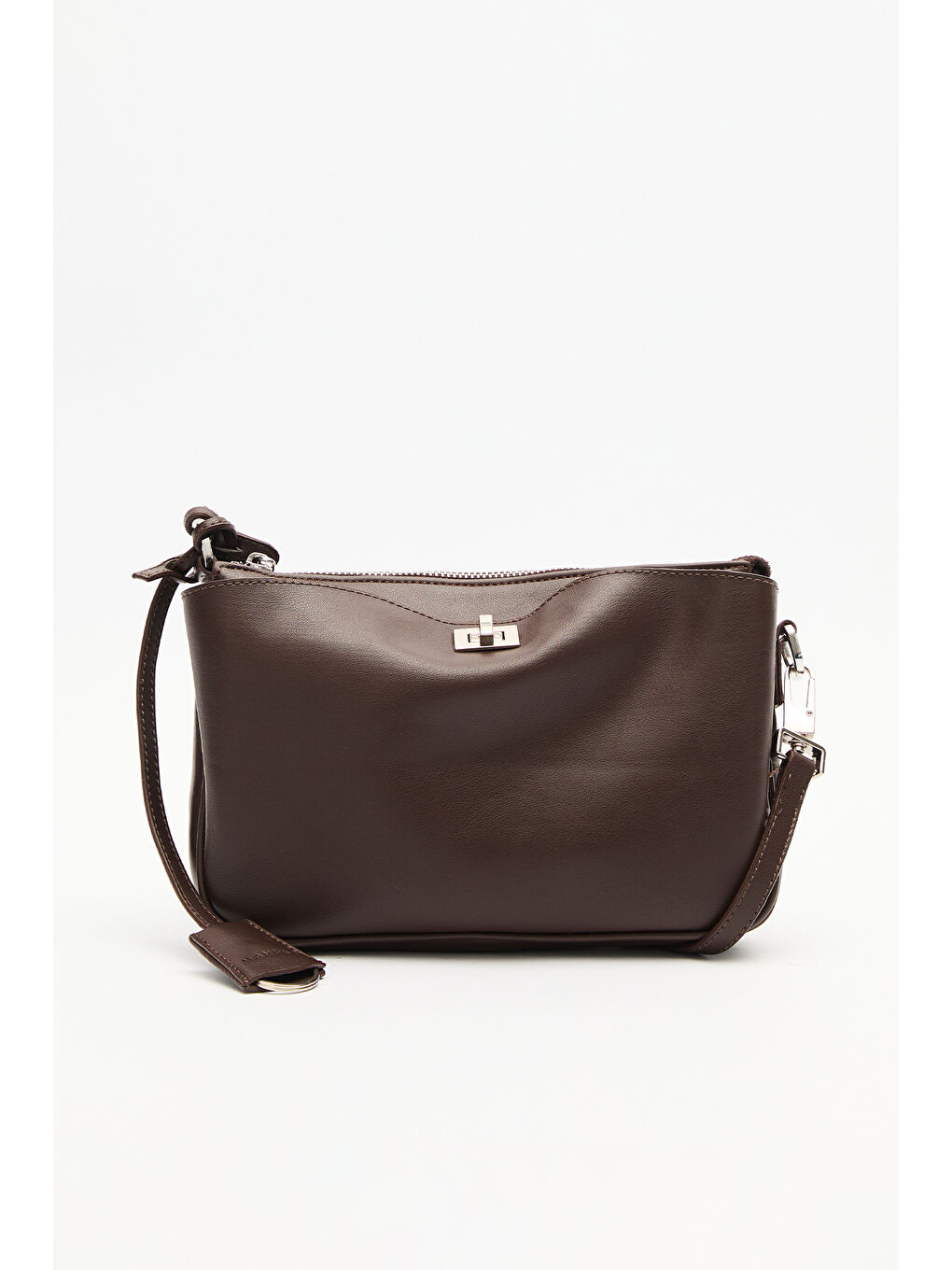 Kahverengi Arte Mini Baget Çanta Acı Kahve-4