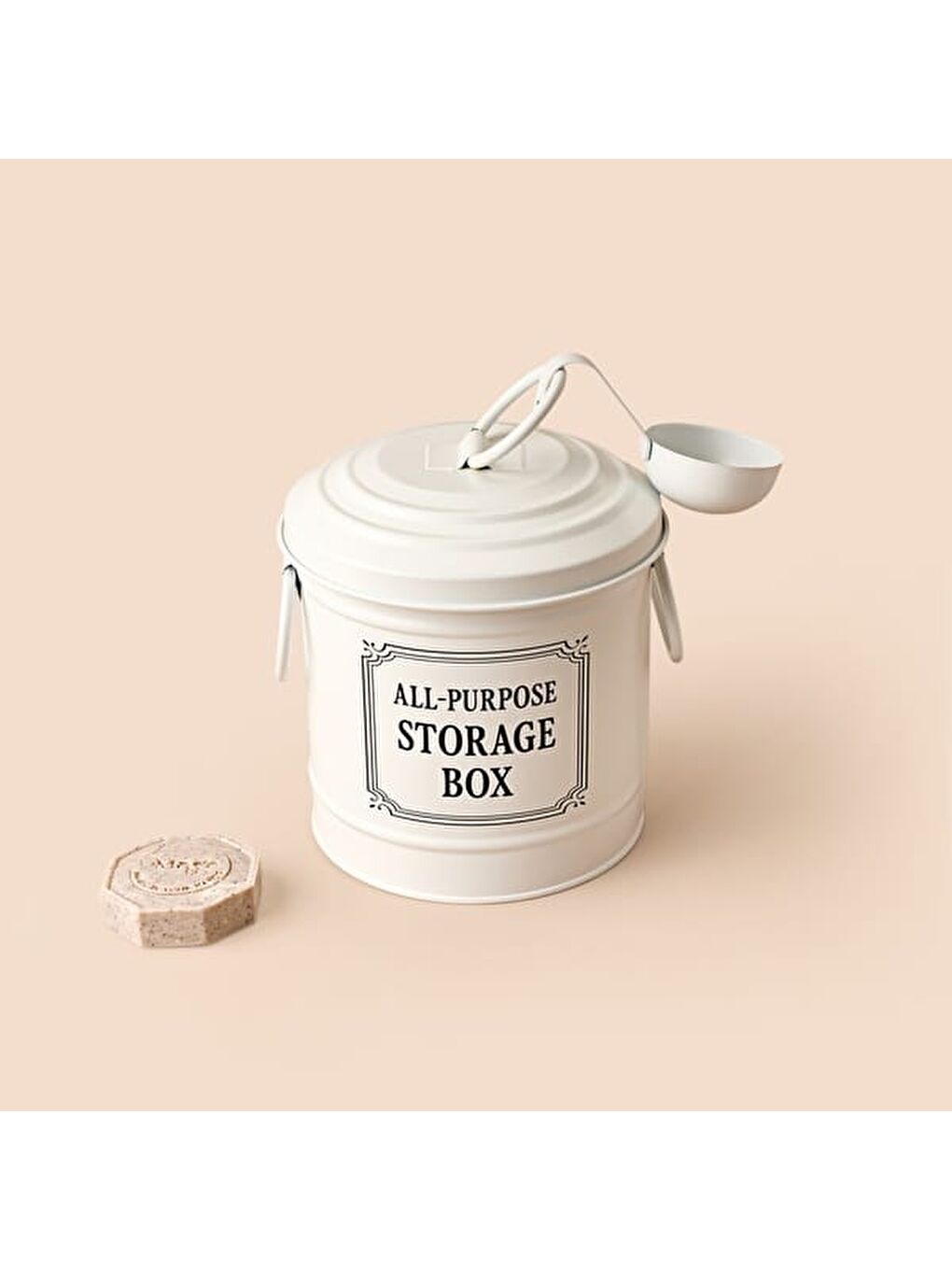 Bath Halka Kulplu Deterjan Kutusu - Beyaz - 3,5 lt-1