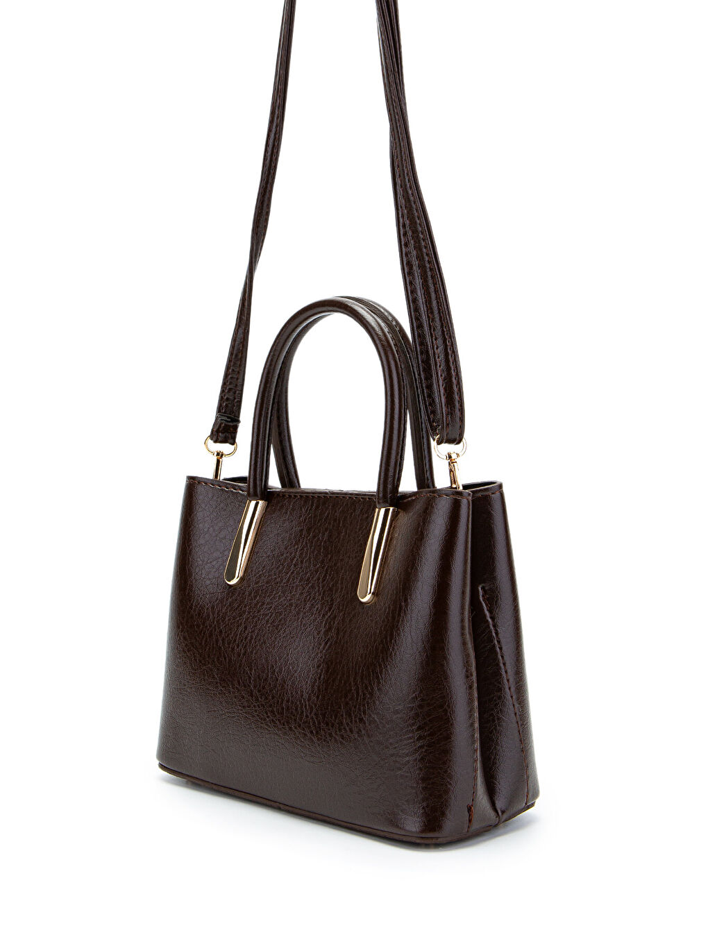 Gold Detaylı Gloria El Ve Omuz Kadın Çanta Kahverengi-2