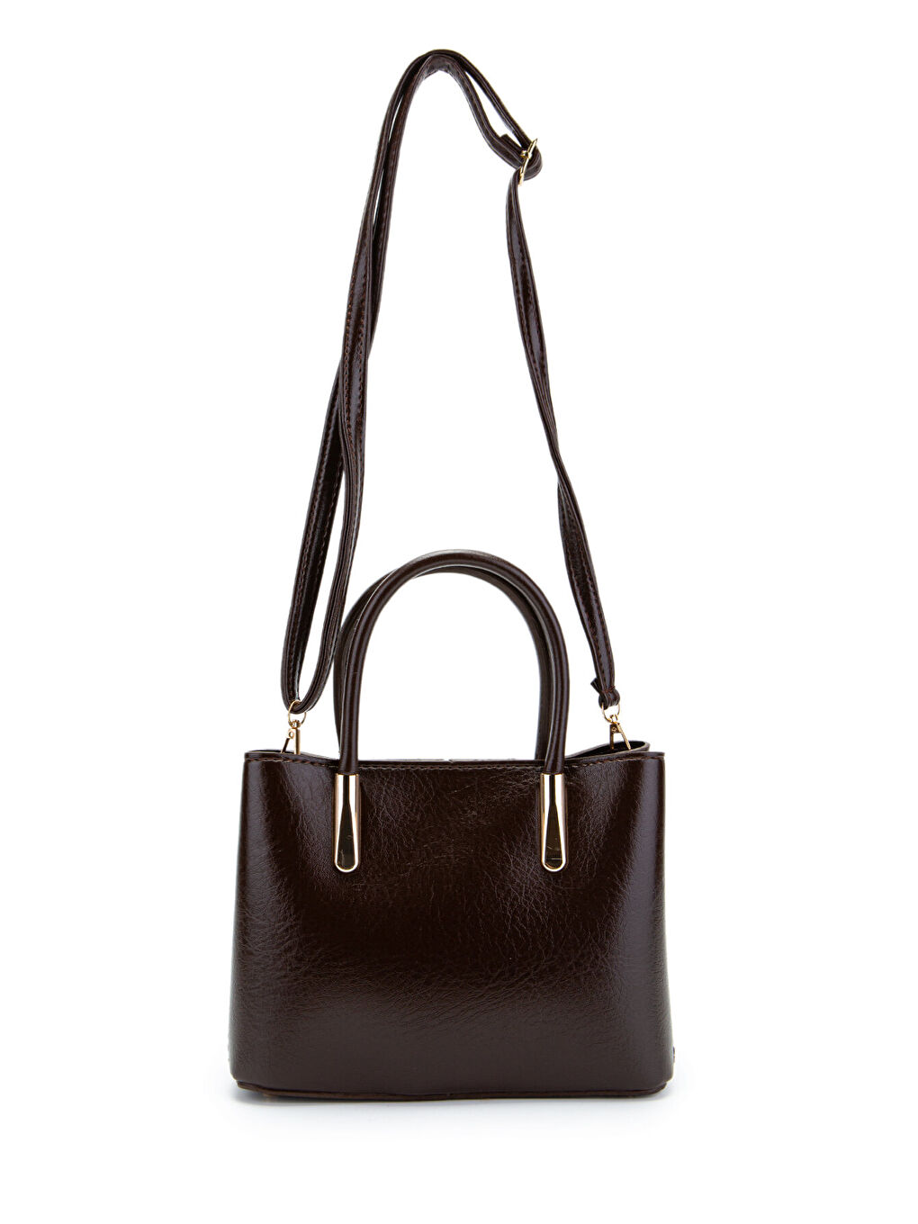 Gold Detaylı Gloria El Ve Omuz Kadın Çanta Kahverengi-3