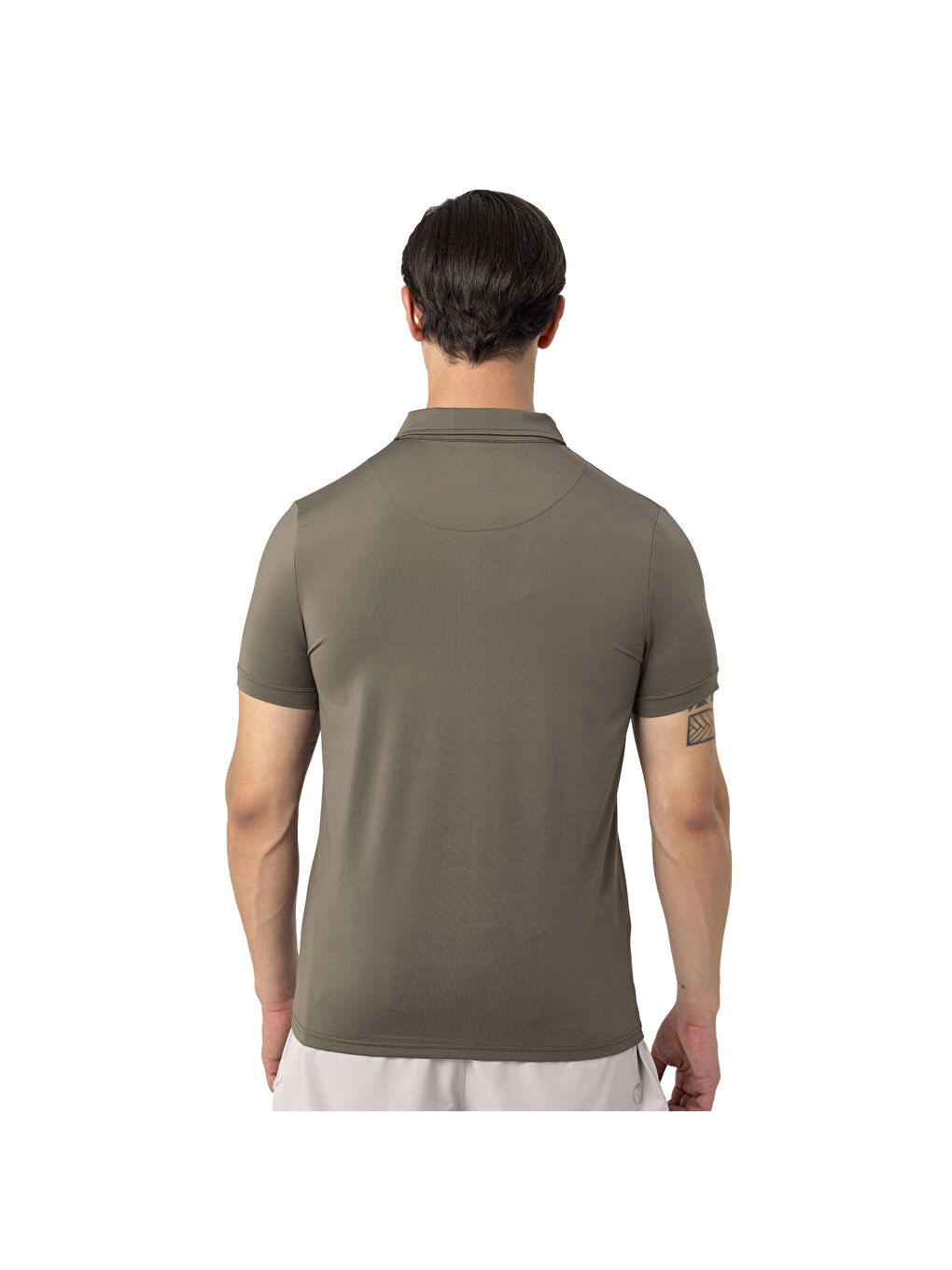 Haki Polo Yaka Kısa Kollu Tişört-11