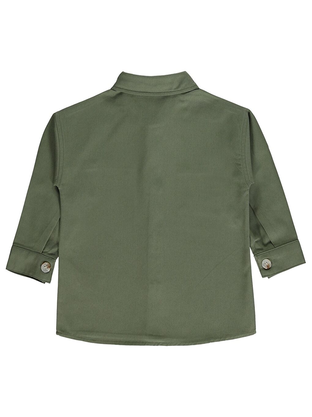 Boys Çift Cepli Tişörtlü 2-5 Yaş Gömlek - Haki 3-4 Yaş-2