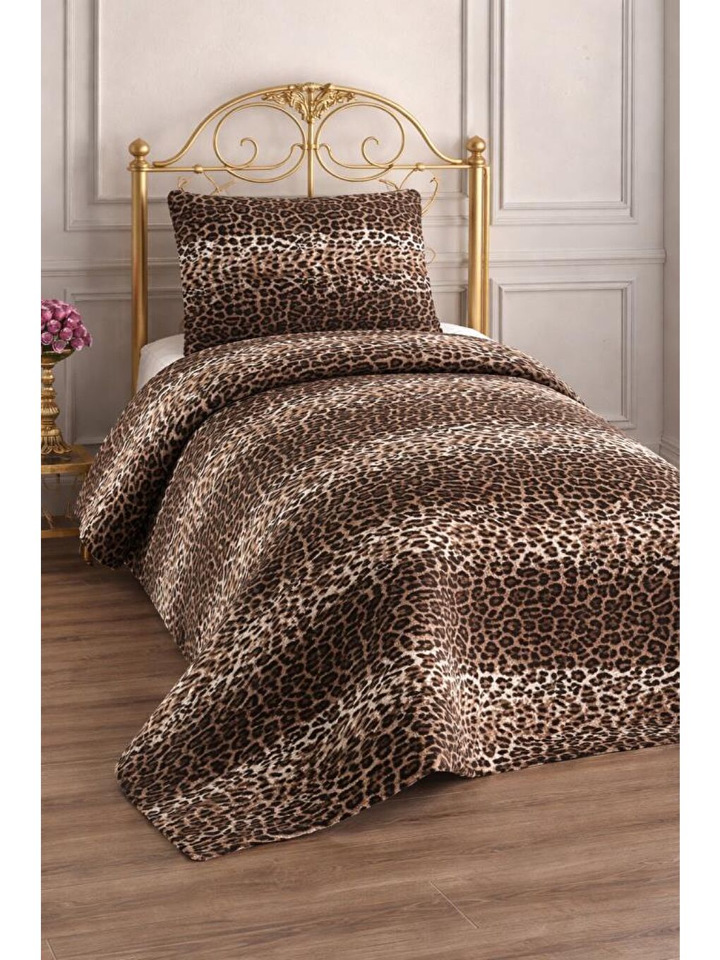 Kahverengi Ultrasonik Kapitoneli Çakıl Tek Kişilik Pike Takımı 160x235 cm
