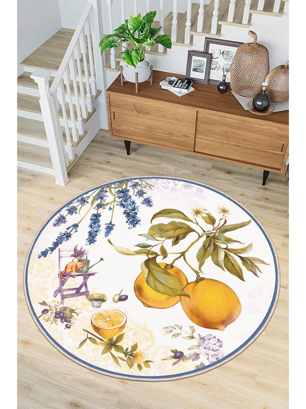 Karışık Dekoratif Özel Tasarım Modern Halısı 80x80 cm-1